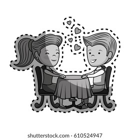 couple lovers characters icon