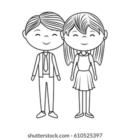 couple lovers characters icon