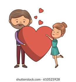 couple lovers characters icon