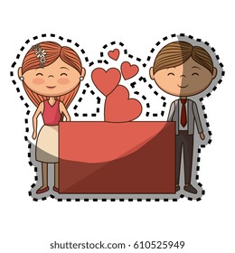 couple lovers characters icon