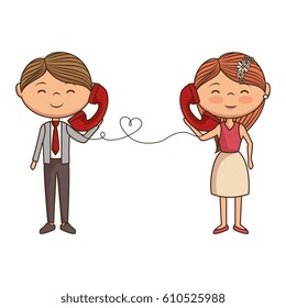 couple lovers characters icon