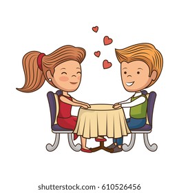 couple lovers characters icon
