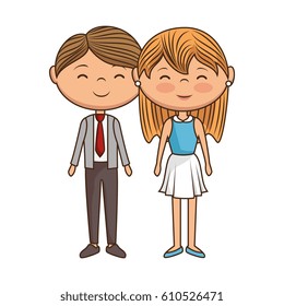 couple lovers characters icon