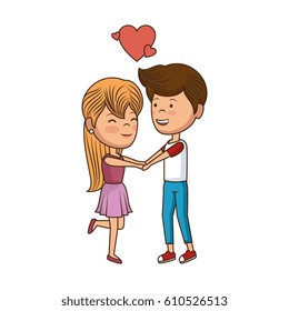 couple lovers characters icon