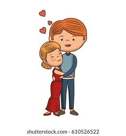 couple lovers characters icon
