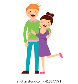 couple , lovers, family , happiness , vector graphics