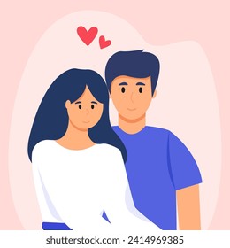 Couple, lovers, family. Love of the heart. Valentine's Day. vector design