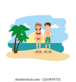 couple lovers on the beach