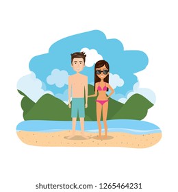 couple lovers on the beach