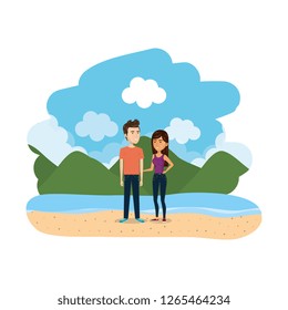 couple lovers on the beach