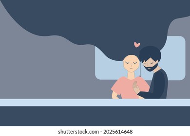 Paar, Liebhaber, zwei Schlaf im Bett