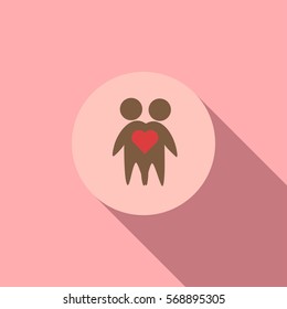 couple lovers vector icon isolated