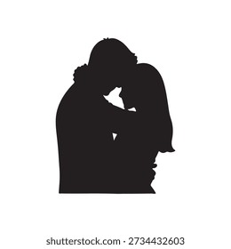 Una pareja enamorada, Ilustración vectorial