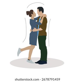 Una pareja. pareja amorosa abrazando