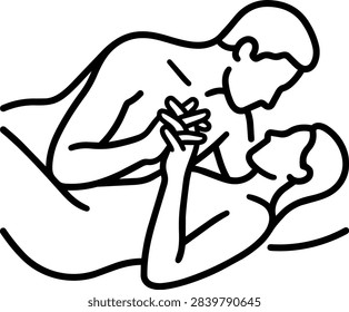Couple lying down 