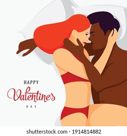 カップル ベッド キス のイラスト素材 画像 ベクター画像 Shutterstock