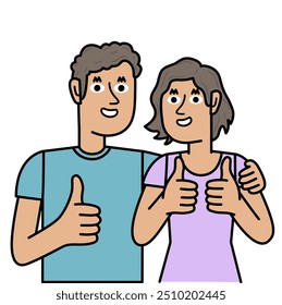 
a couple making okay gesture