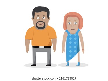 Couple. Man and woman. Family character vector design