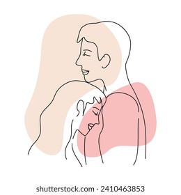Couple, man and woman in love