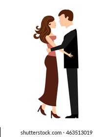 couple man woman love icon vector isolated graphic