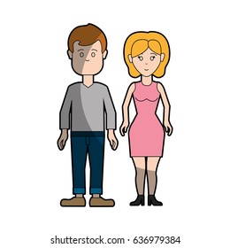 couple man and woman with short hair