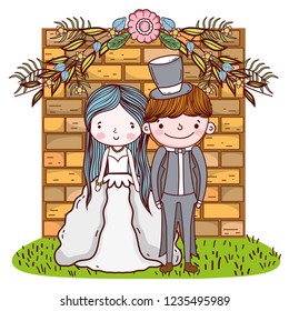 couple marriage cute cartoon