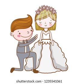 couple marriage cute cartoon