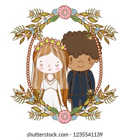 couple marriage cute cartoon