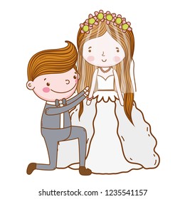 couple marriage cute cartoon