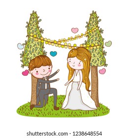 couple marriage cute cartoon