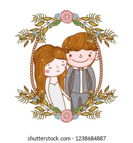 couple marriage cute cartoon