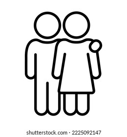 Couple, Marriage Icon Logo Design Vector Template Illustration Sign And Symbol Pixels Perfect