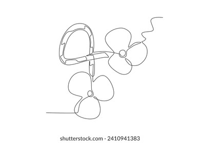 A couple Martisor. Martisor one-line drawing