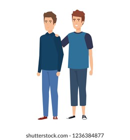couple of men avatars characters