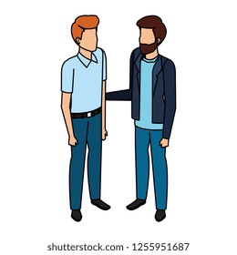 couple of men avatars characters