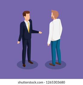 couple of men avatars characters