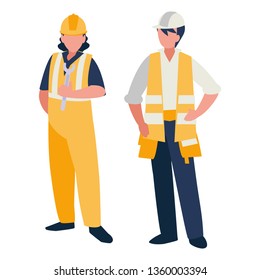 couple of men builders working