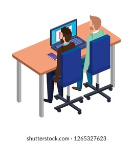 couple of men in the desk and desktop