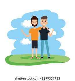 couple of men in the field