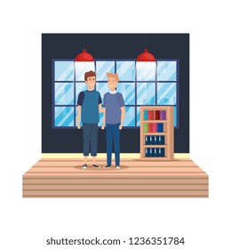 couple of men in the workplace