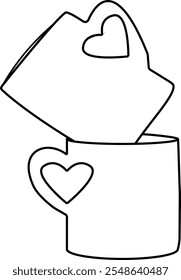 couple mug vector illustration drawing