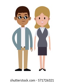 couple multi-ethnic formal style