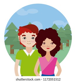 Couple at nature