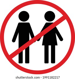 couple not allowed icon symbol