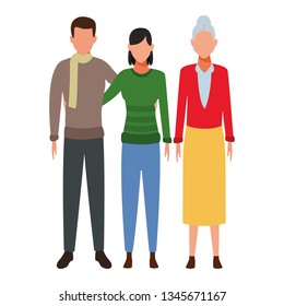 couple and old woman avatar