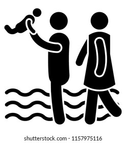 
A couple on a beach while man is playing with man by holding him in arms 
