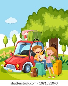 A Couple on Holiday Trop illustration