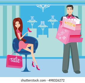 couple on shopping