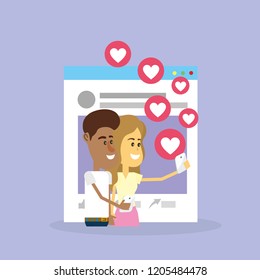 Couple on social networks