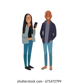 couple outfit flat illustration